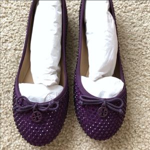 Tory Burch Purple Chelsea Ballet Flats